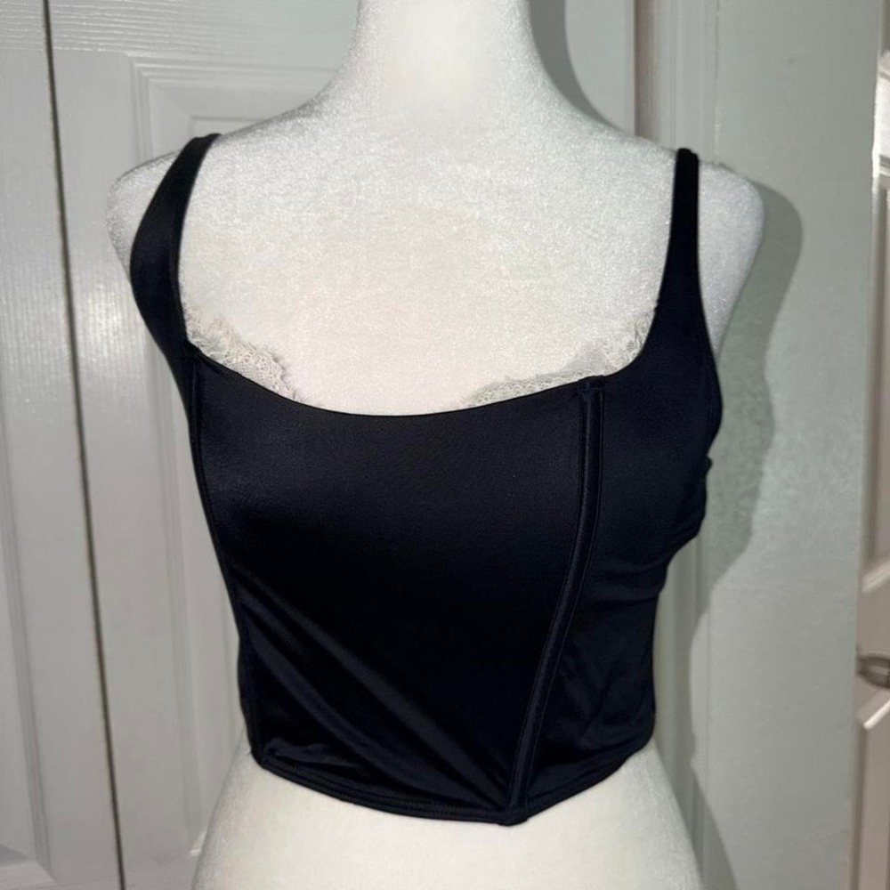 Abercrombie & Fitch Lace‎ and Satin Bustier Size Small NWT Black